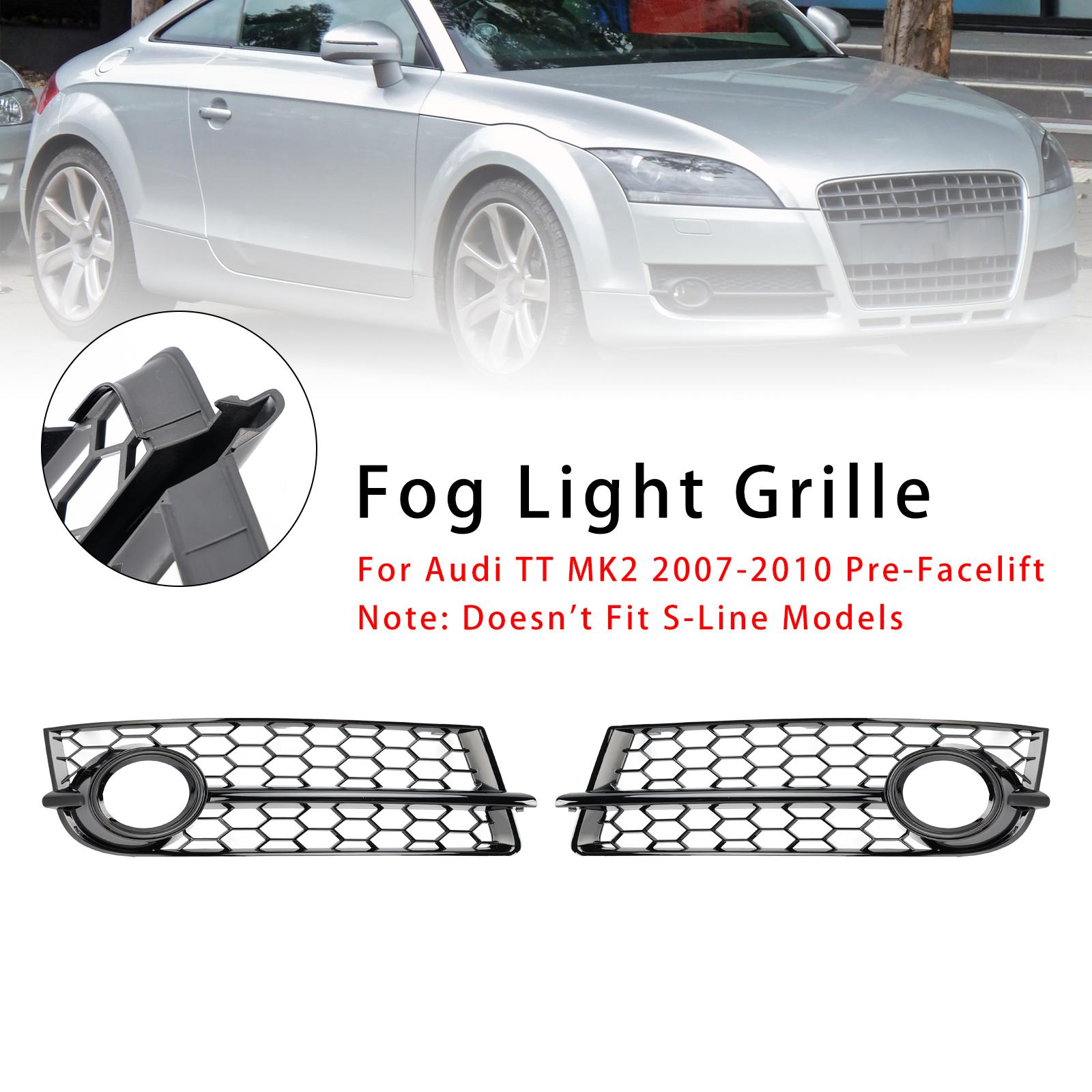 2PCS Fog Light Cover Grille Grill 8J0807682 Fit TT MK2 2007-2010