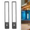 2pcs Under Cabinet Lights Re able LED Motion Sensor Lights Indoor Magnetic Closet Lamps for Kitchen Stick On 3 Color