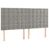 Vidaxl Letto Continentale Con Materasso, Grigio Chiaro, 160X200Cm, Velluto
