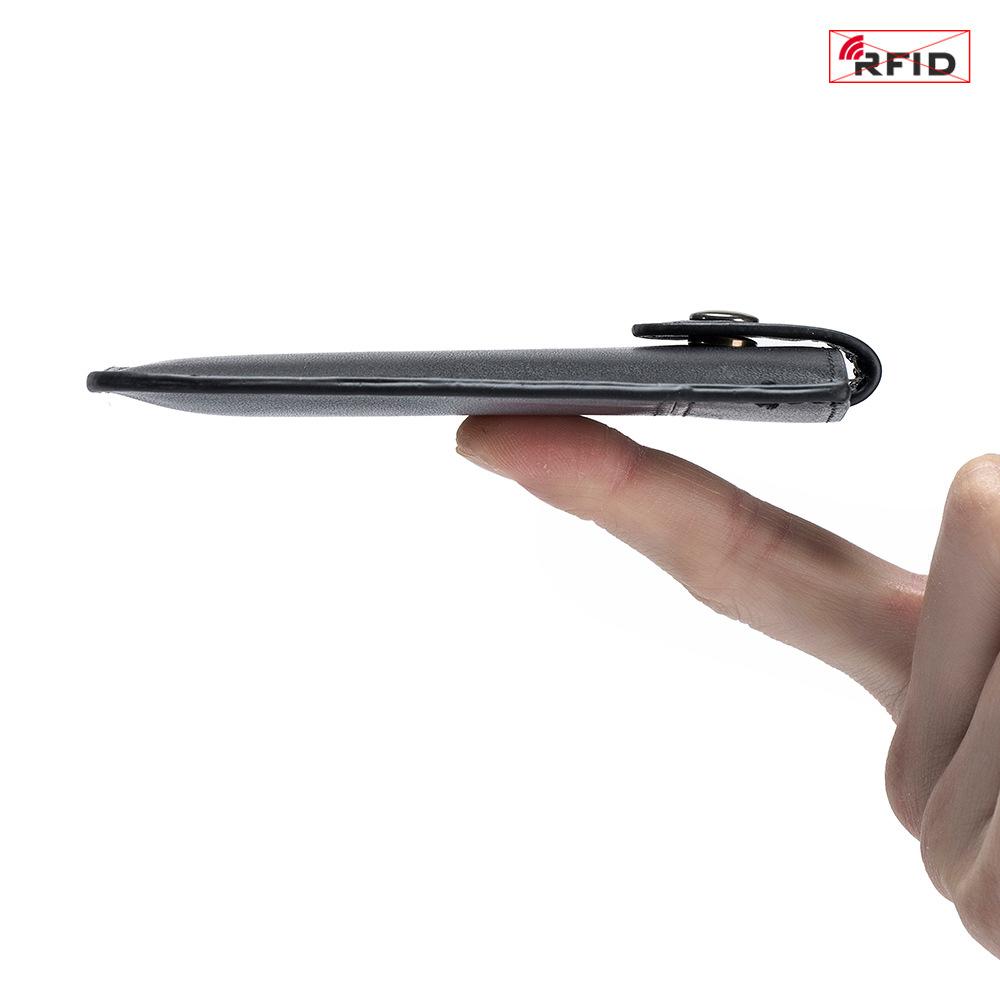 Classic Retro Pull Card Bag RFID Ultra-thin Multi-card Card Holder Portable Compact Business Card Bag Men