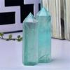 Bastoncino Prisma Esagonale di Fluorite Verde Naturale e Cristallo Bianco