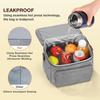 Insulated Lunch Bag, Double-Layer Thermal Tote with Detachable Shoulder Strap for Hot Meal Prep, Large Cooler for Work & Outdoor