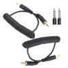 2Pcs Universal Type Digital Camera 3.5mm‑6.35mm Synchronization Connecting Line Cable Set