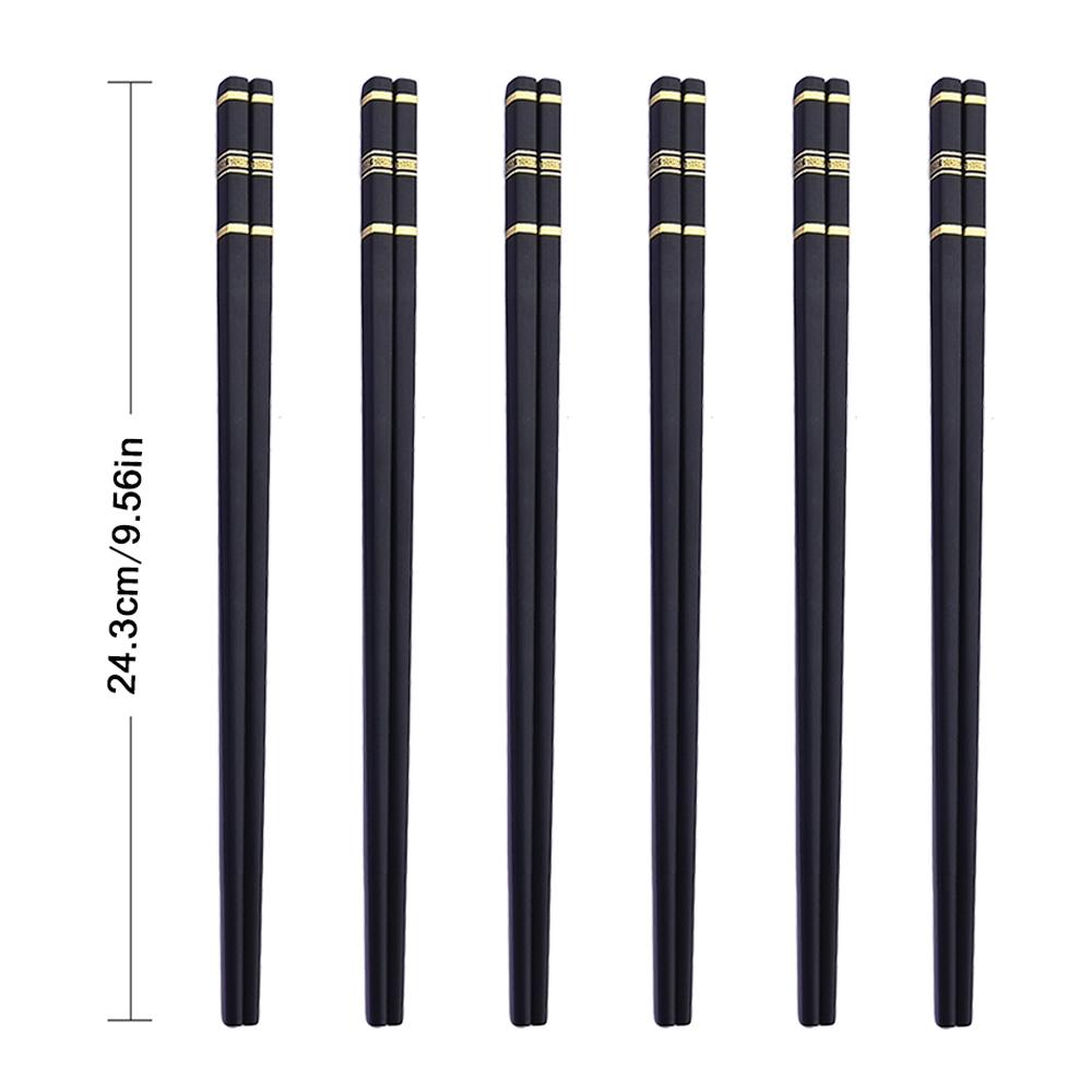 

Chinese Chopsticks Reusable Alloy Non-Slip Japanese Sushi Chop Sticks Set Reusable Chopsticks Kitchen Tableware Gift