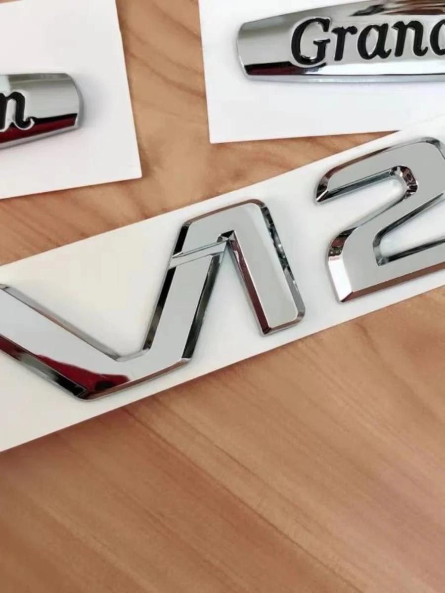 

Chrome Black V12 V 12 Letters Sides Fender Badges Emblems for Mercedes Benz MAYBACH S500L S600L S63 S65 S65L AMG