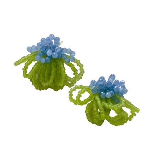 Handmade Beaded Earrings Boho Beaded Flower Earrings Floral Drop Earring Women's Summer Beach Jewelry