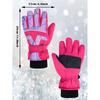 Waterproof Girls Warm Winter Kids Ski Mittens Kids Winter Gloves Thicken Snow Gloves