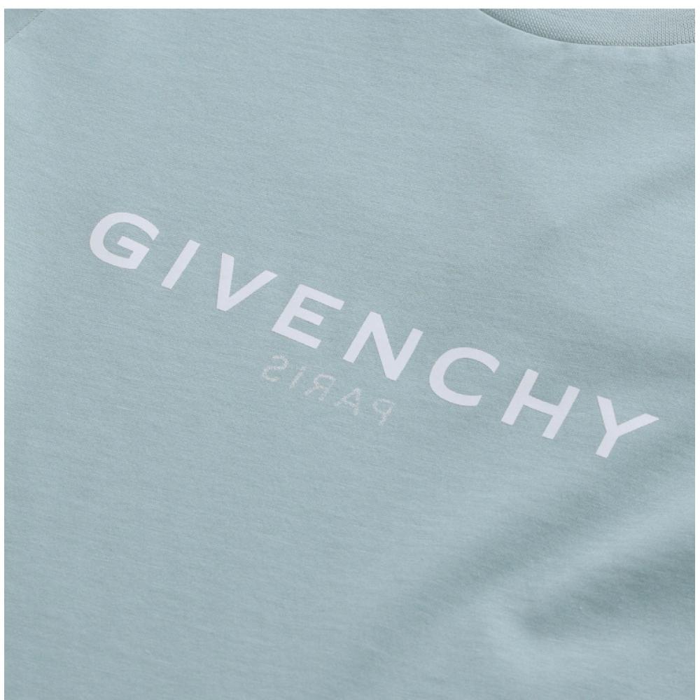 Givenchy H25448 773 Archetype Logo Print Kids Long Sleeve Tee