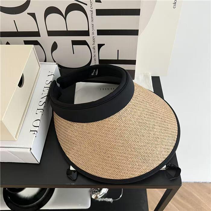 Ultraviolet Protection Wide Brim Sun Visor Hat for Summer Beach and Travel.