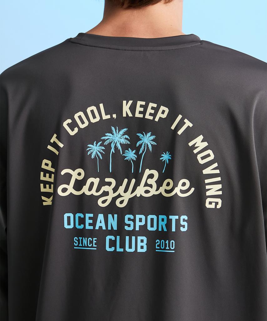 Leijibi Airfresh String Top Oversized M Long Sleeve Rash Guard Dark Gray