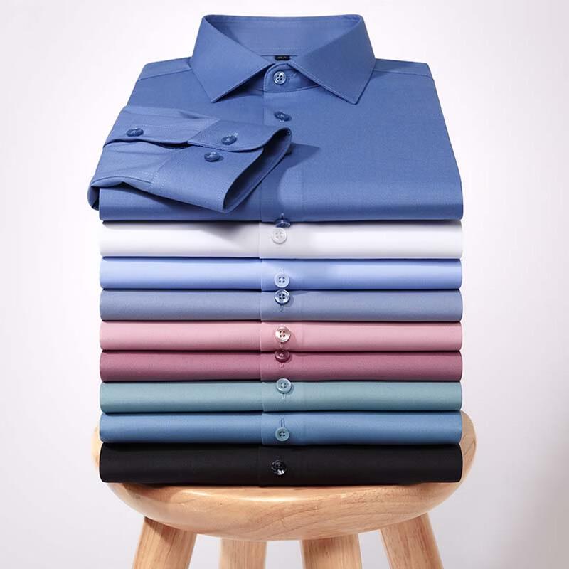 ROMON Men's Antibacterial Modal Blend Business Casual Shirt