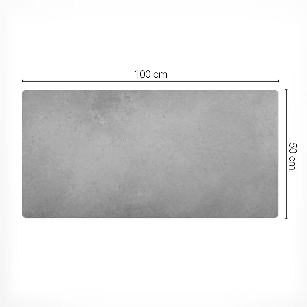 Protective Countertop Mat for Office Work Company Concrete Texture 100X50 Cm