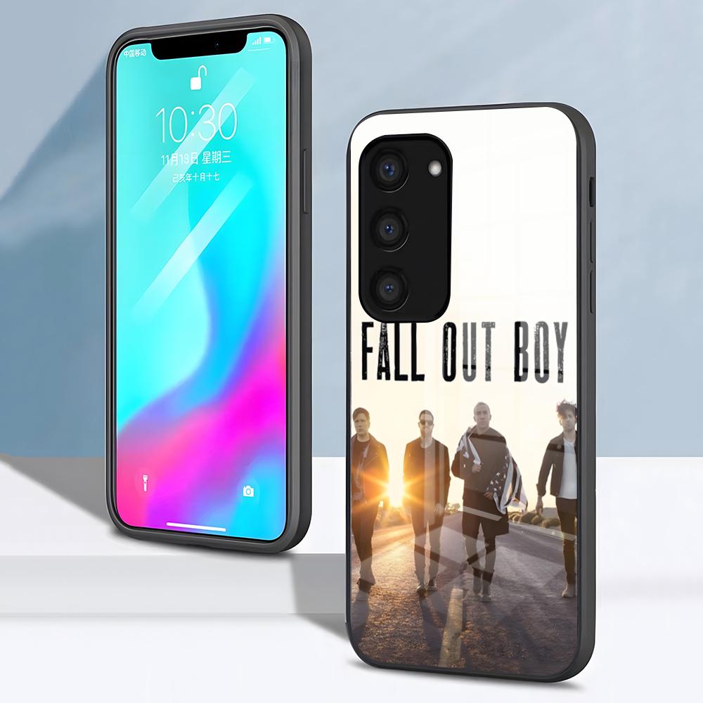 

Чехол для телефона с изображением группы Fall Out Boy для Samsung S26 S25 S24 FE S23 S22 S21 Plus S20 Ultra Note20Ultra Черная стеклянная крышка Galaxy S20