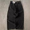 Pantaloni di Jeans da Uomo a Vestibilità Larga Dritta Con Ricamo di Cartoni Animati Stile Hip Hop Streetwear Jeans Casual
