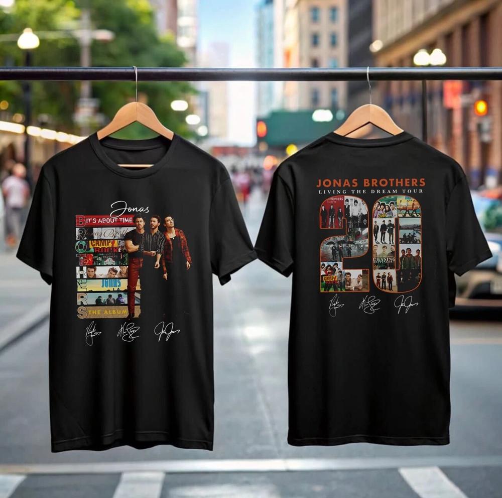 

20 Living the Dream Tour 2025 Shirt, Gifts for Fans Jonas Brothers x Marshmello 4XL