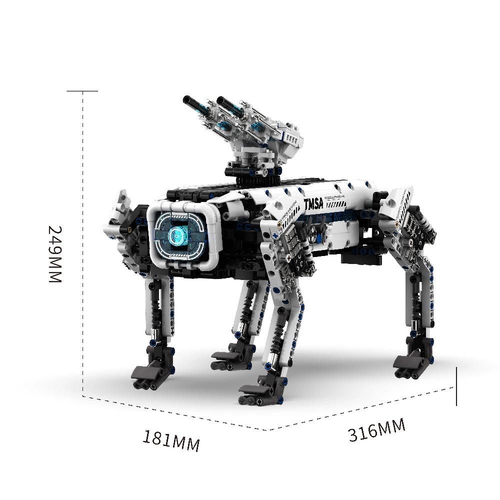 Programmable Bionic Robotic Dog Building Blocks Technic Remote Control App Control Mechanical Hound War Machine Toy Gift