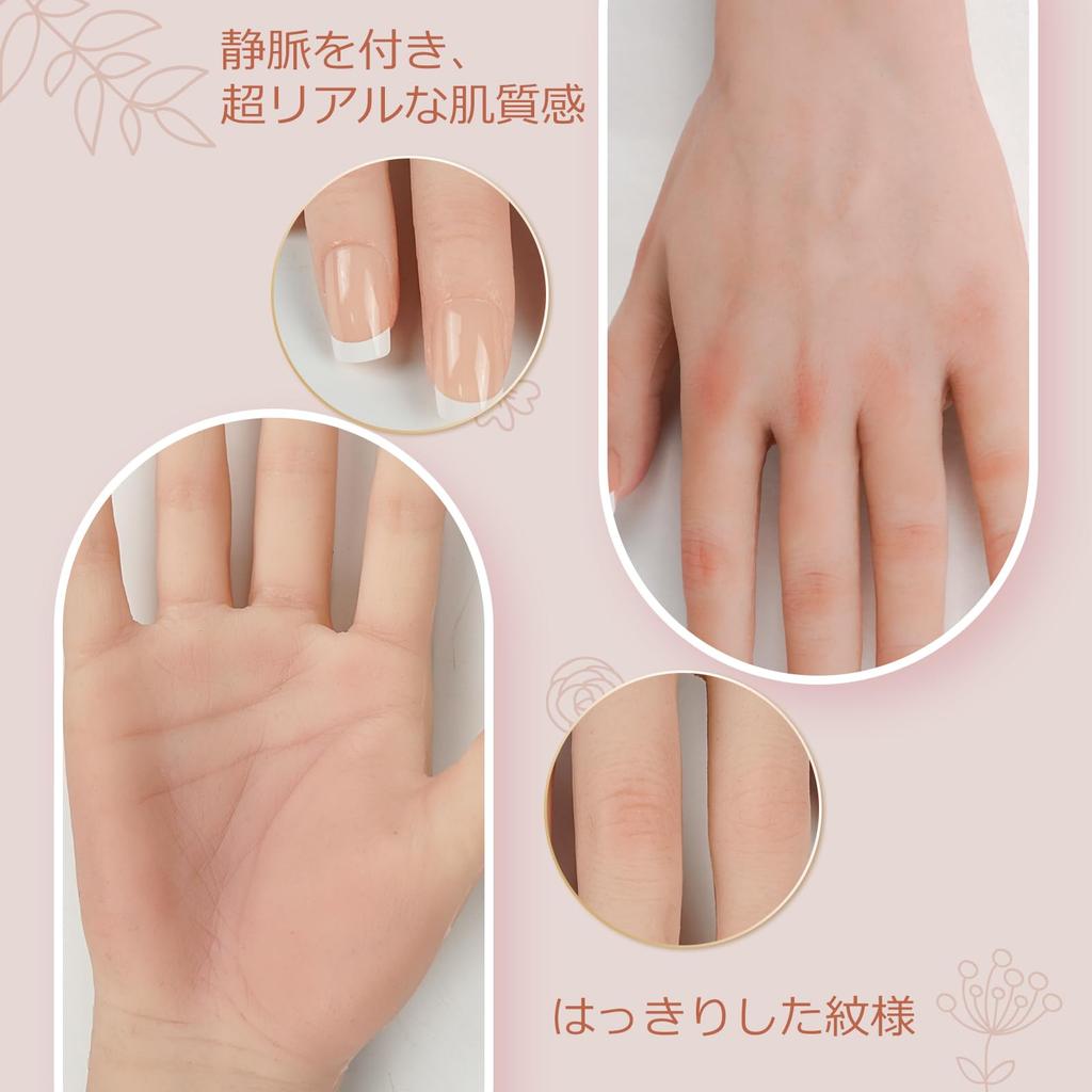 KUMIHO Hand Model, Silicone Hand, Female Hand, Ultra-Realistic, Drawing Hand, Mannequin, Nails, Painting Model, Hand Torso, Women's Hand, with Nails,