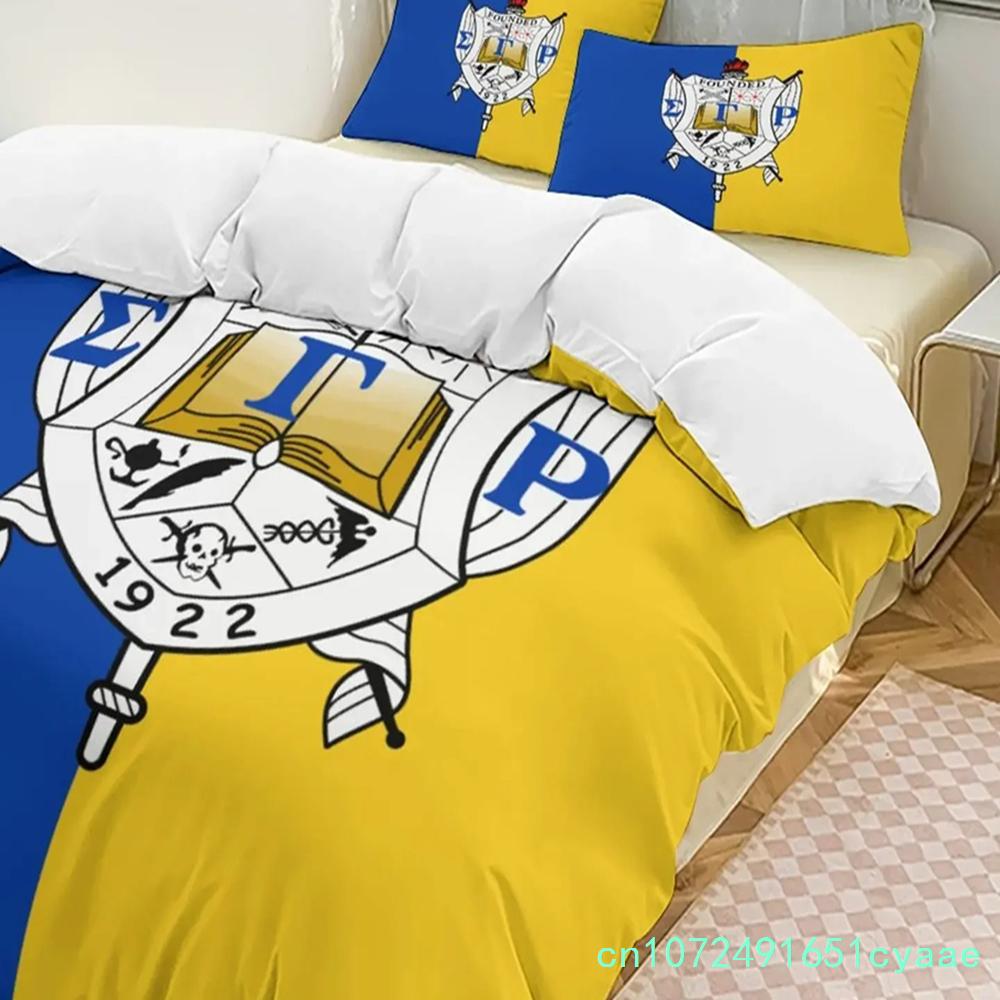 Sigma Gamma Rho SGR Bedding Set Boys Girls Twin Queen Size Duvet Cover Pillowcase Bed Kids Adult Fashion Home Textileextile
