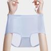 Nahtlose High-Waist-Tanga in Übergröße aus Eis-Seide mit antibakteriellem Baumwollzwickel für Damen