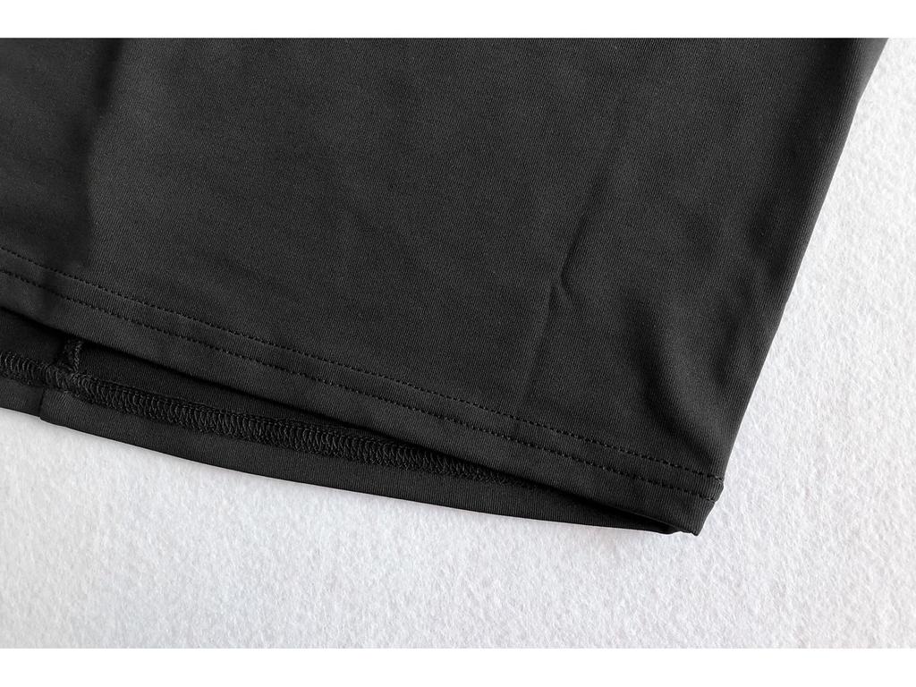 Women's Sleeveless Halter Neck Mesh Backless Dress - European & American Style