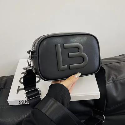 Women's Bag Style European American Personalized Solid Color Camera Bag Fashion Simple Portable Messenger Bag Letter
