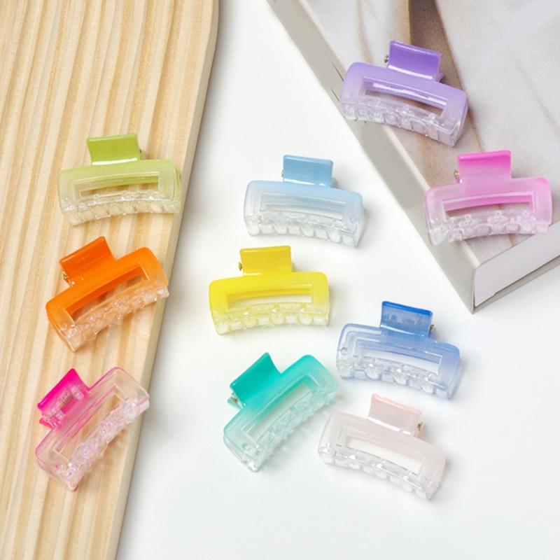 Pack of 10 Gradual Color Mini Hair Claw Clip Korean Style Sweet Girls Bangs Broken Hairpins for Quick Hairstyling