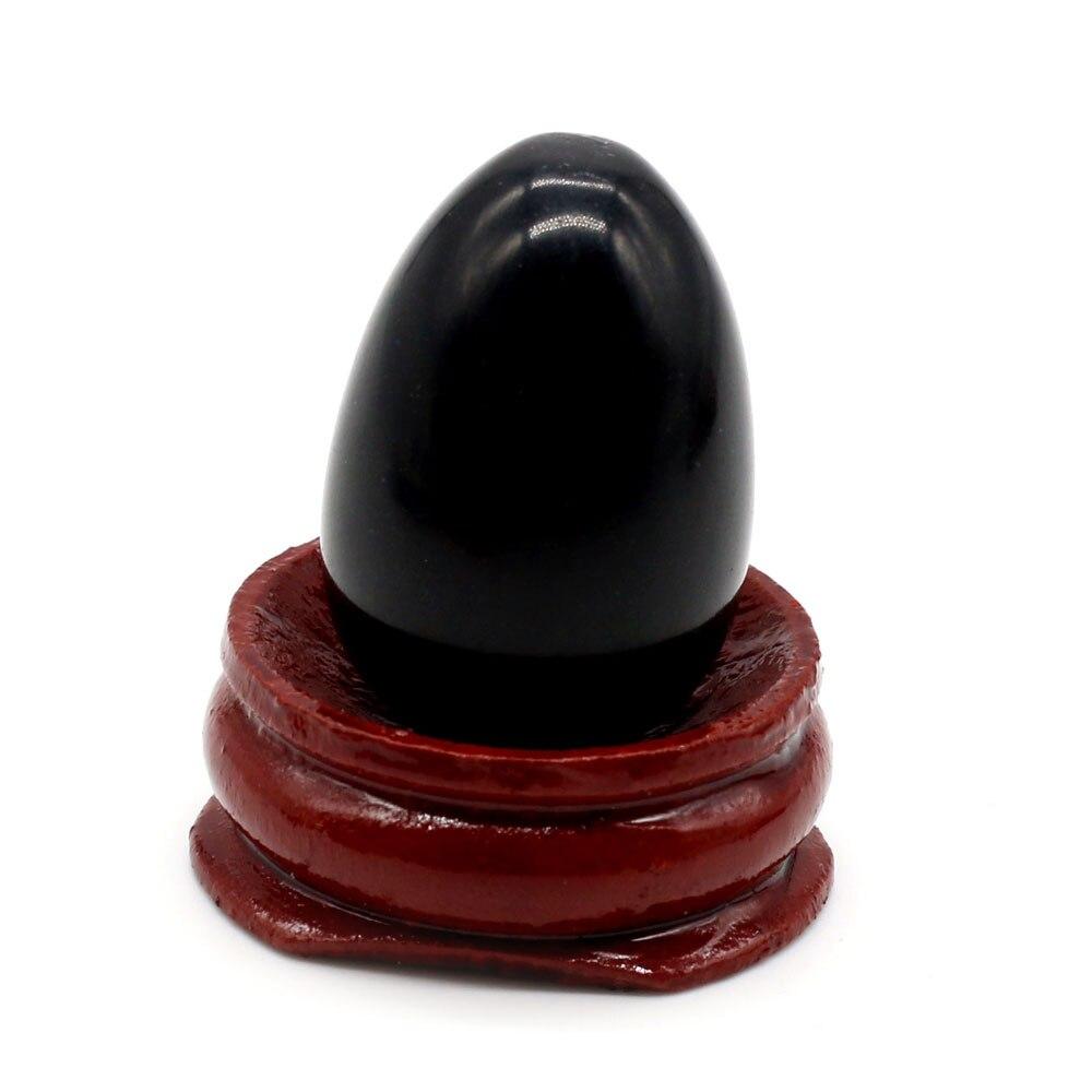 Natural Stone Decoration Egg-Shapedl With Base Artificial Ornament Lucky Gift Bed-Room Garden Office Desk Ornaments