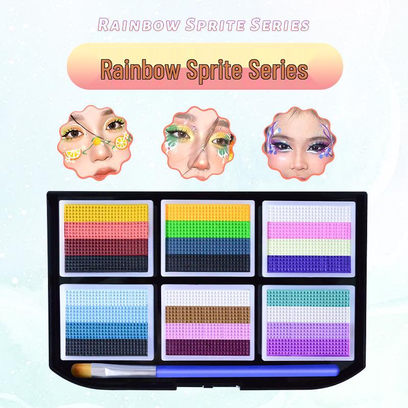 

3D Смываемый набор для рисования на лице для детей - Водорастворимые пигменты для фестивалей и комик-выставок