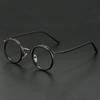 Retro Brand Design Luxury Round Frame Glasses Frame for Men Women Ultralight Stainless Steel Alloy Anti Blue Light Eyeglasses