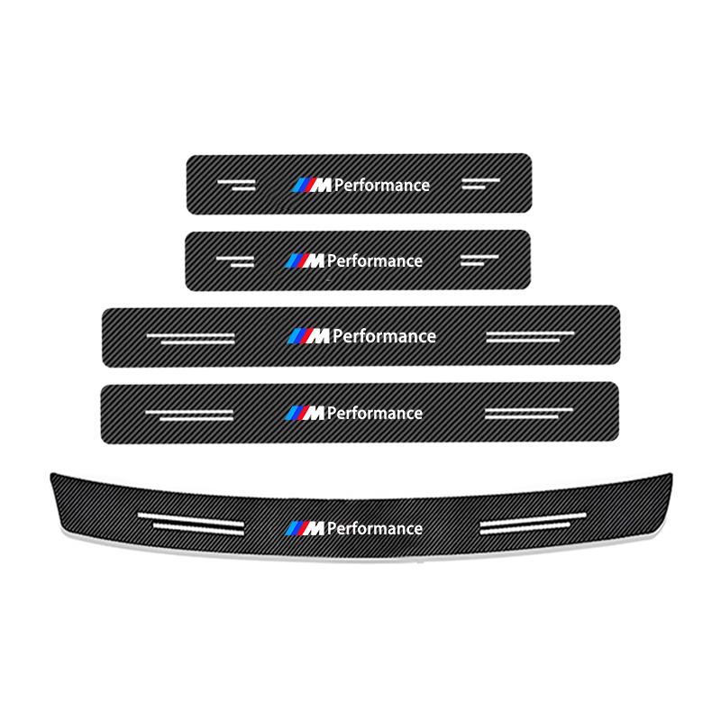 

Carbon fiber protective stickers for car door sill side anti step bumpers For BMW M6 M5 M3 X1 X3 X5 E38 E39 E46 E53 E60 E61 E64