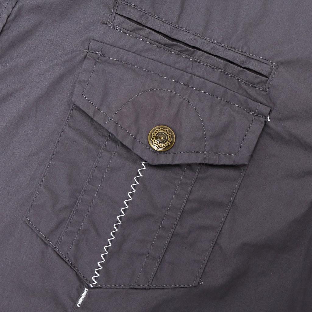 Men's Short Sleeved Shirt, Outdoor Men's Plus Size Military Workwear, All Cotton Shirt