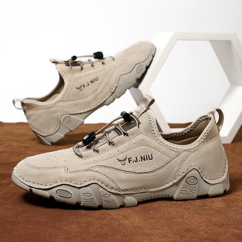 Мужские повседневные замшевые туфли ручной работы из кожи Tenis Masculino — фото 7