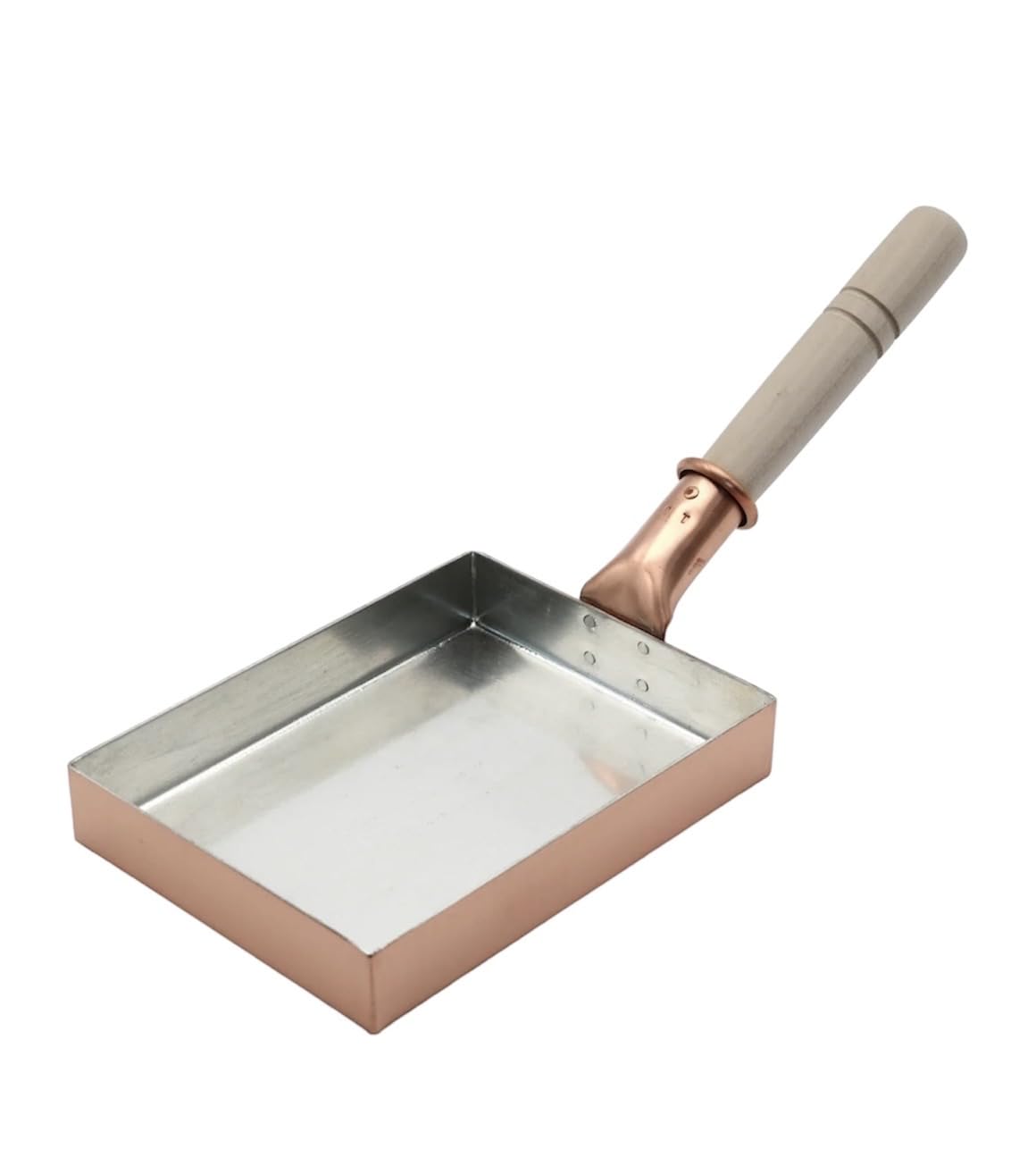 

Nakamura Copperware 12cm x 16cm rectangular egg pan. Excellent heat conductivity for fluffy egg rolls! Made in Japan.