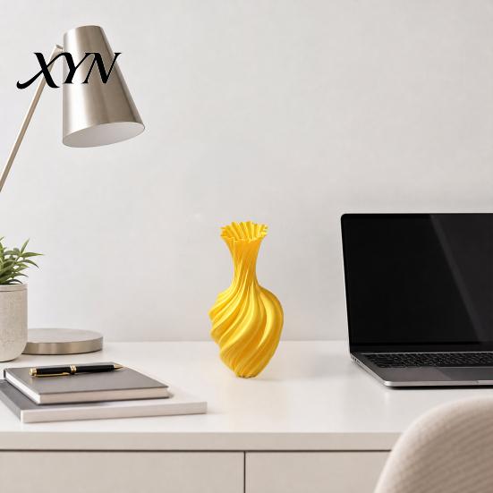 Modern Decorative Vase 3D Printed Spiral Vase, Minimalist Flower Pot for Dry Flowers, Nordic Art Decor Home Shelf, Creative Gift Ideas Structure