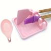1PC Multi-vessel Spoon Holder with Drip Pad, Non-slip and Heat-resistant Kitchen and Grill Spoon Holder