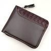 Herren Vintage PU Leder Geldbörse Reißverschluss Dreifach gefaltet Kurze Geldbörse Gewebtes Patchwork Multi Kartenhalter Münzfach Ausweisfenster Lässige Business Geldbörse