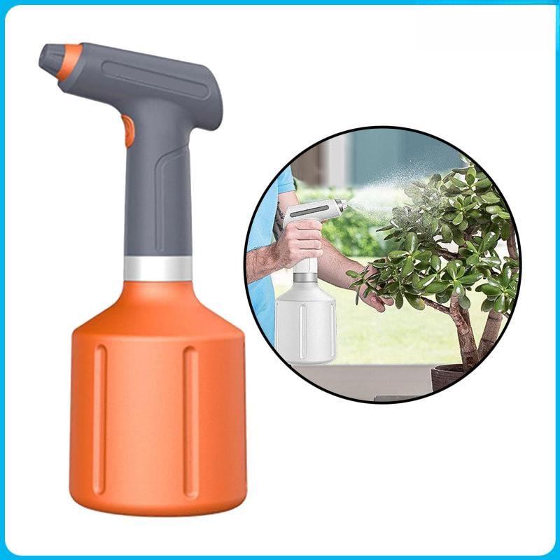 

Indoor Handheld Watering Can Cleaning Sprayer Portable Garden Auto Sprinkler Adjustable Spout Electric Plant Spray Bottle оранжевый