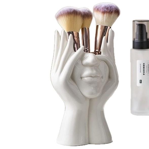 Multifunktionale Aufbewahrungsröhre für Kosmetikpinsel mit hohem Gesicht