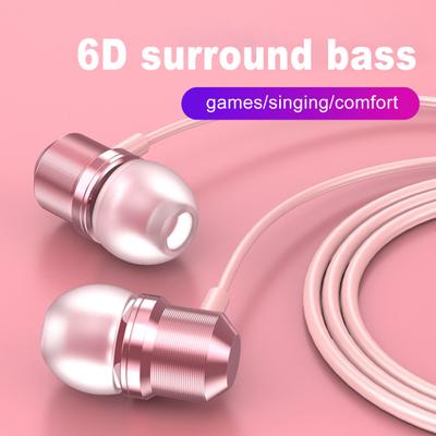 In-ear Wired Earphone Metal Magnetic Subwoofer Mic Volume Control Gaming Headset