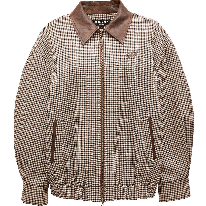 

Женская стеганая куртка из шерстяной смеси в гусиную лапку VEROMODA S