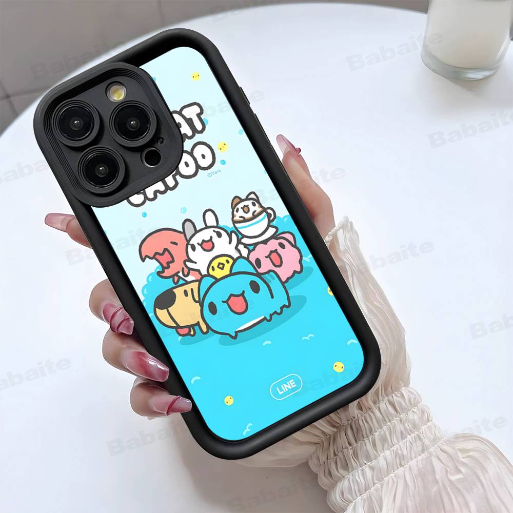 Bugcat Capoo Cute Phone Case For iPhone 16 15 14 Plus 13 12 11 17 Pro Max Pro Soft Cover