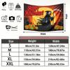 Party Banner Pumpkin Graveyard Skeleton Halloween Backdrop, Polyester Wall Decor for Celebration & Photos