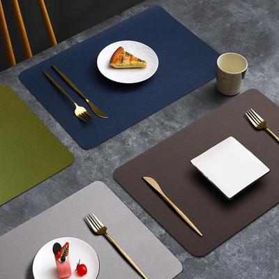 Thermal Insulation Mat PVC Double-sided Leather Dining Table Mat Desktop Decoration Home Dining Plate Mat Anti Slip Bowl Mat