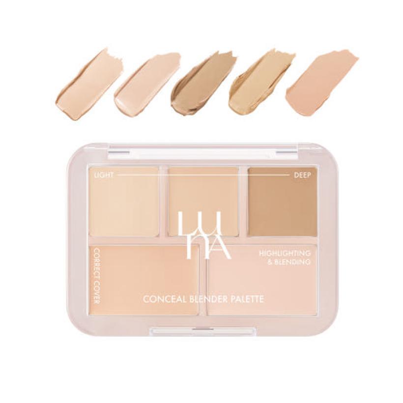 Luna Conceal Blender Palette 6g + Dual Brush Set