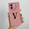 For Vivo V30e Case Vivo V30E 5G V2340 V2339 Phone Case Cute Initial Letters ShockProof Matte Silicone Soft Protective Back Cover