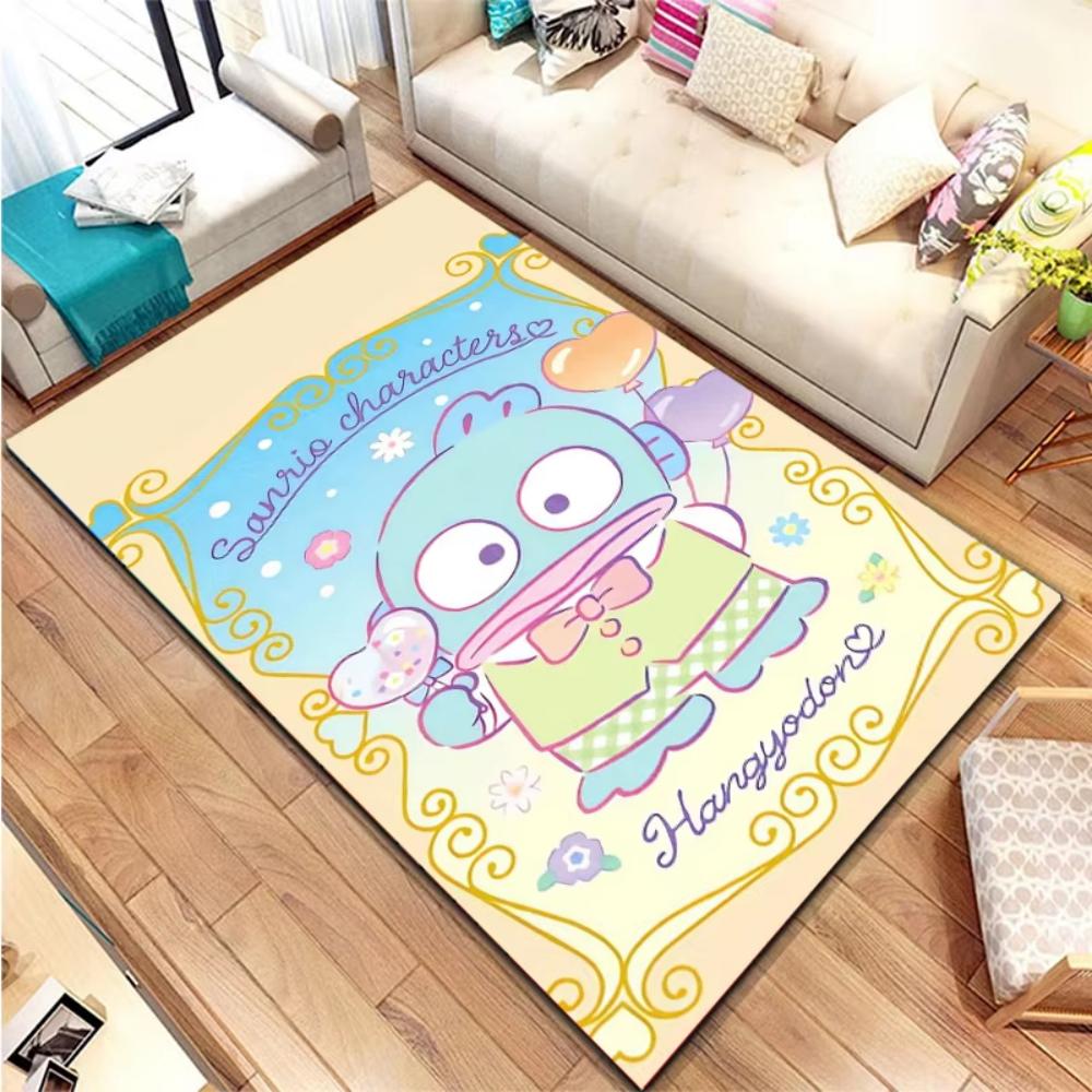 Hangyodon Cartoon Carpet Welcome Floor Mats NonSlip Bedroom Kitchen Rugs 100% Polyester Washable Carpet for Home Decor