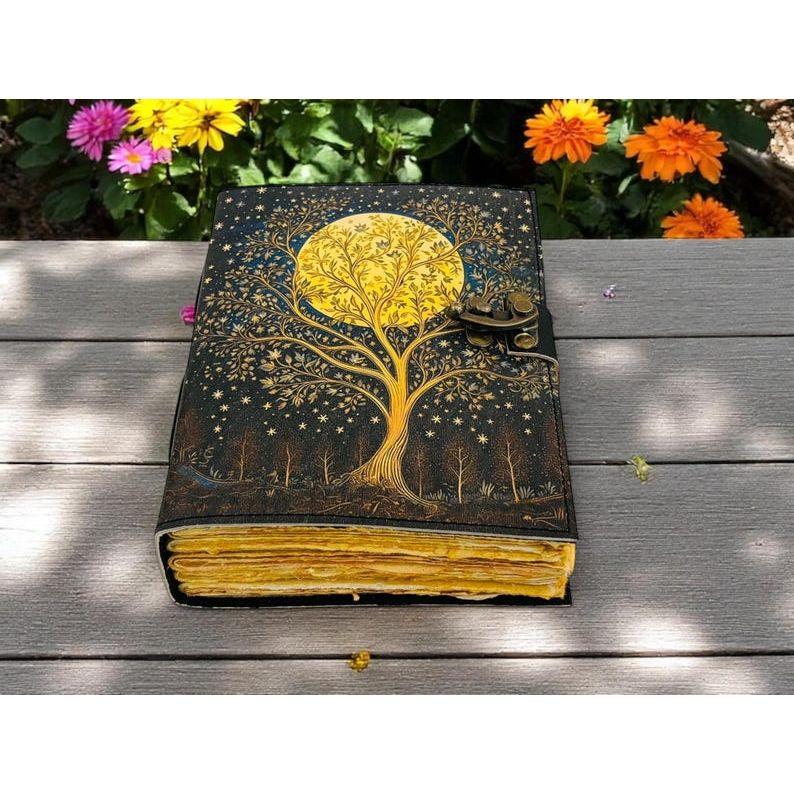 Tree of Life Leather Journal | Handmade Spell Book Grimoire