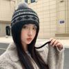 Foldable Warm Ear Protection Hat Windproof Ball Cap Fashionable Korean Knitted Hat  for Outdoor Ski