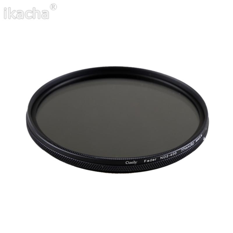 ND2-400 Neutral Density Fader Variable ND filter Adjustable 49/52/55/58/62/67/72/77/82mm for Canon Nikon Sony Pentex Camera