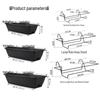 KEYSHEEL Rectangular Plastic Hanging Planter with Tray